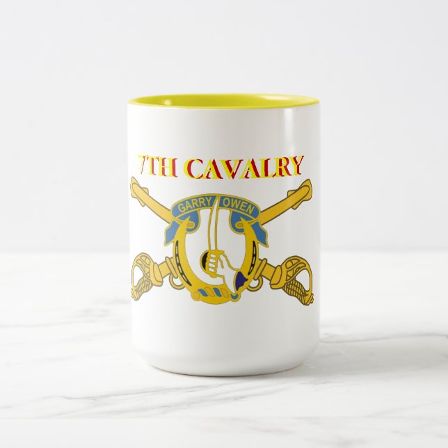 Tasse 2 Couleurs 7ème La CAVALERIE ATTAQUENT (Centre)