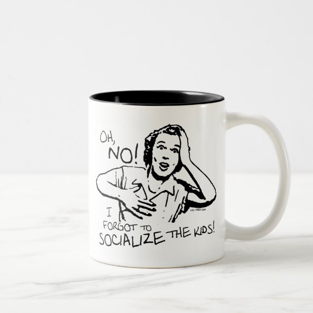 Tasse 2 Couleurs A oublié la socialisation (Droit)