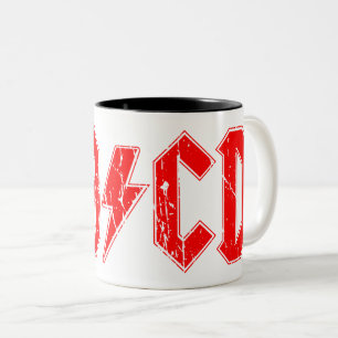 Tasse 2 Couleurs ABCD rock music funny