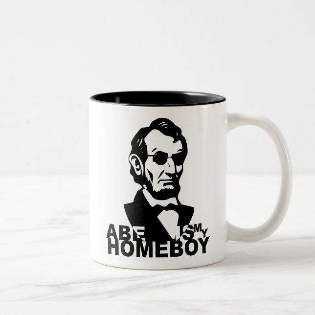 Tasse 2 Couleurs Abe est mon Homeboy (Droit)