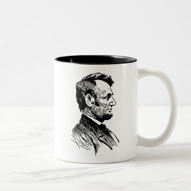 Tasse 2 Couleurs Abraham Lincoln (Droit)