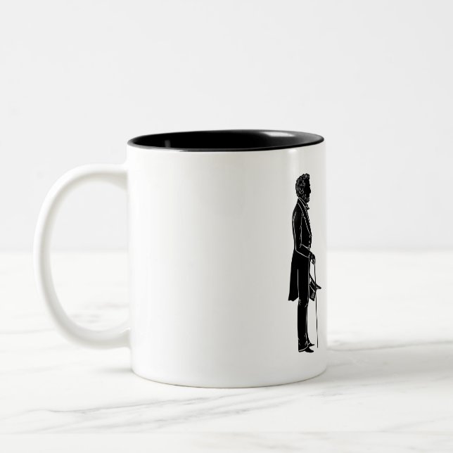 Tasse 2 Couleurs abraham lincoln mary todd lincoln silhouette (Gauche)