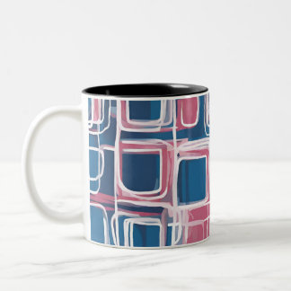 TASSE 2 COULEURS ABSTRACT GEOMETRIC PATTERNS