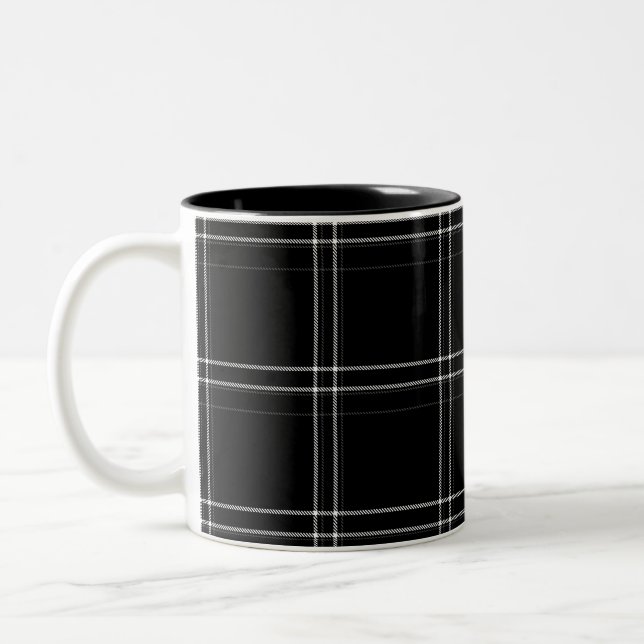 Tasse 2 Couleurs Abstrait noir et blanc (Gauche)
