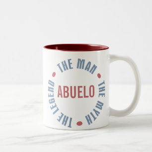 Tasse 2 Couleurs Abuelo Man Myth Légende personnalisable