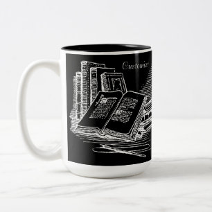 Tasse 2 Couleurs Académies Noires Et Blanches Personnalisées