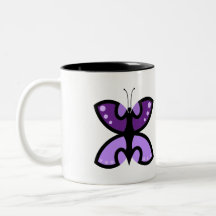 Accent graphique papillon violet moderne mignon