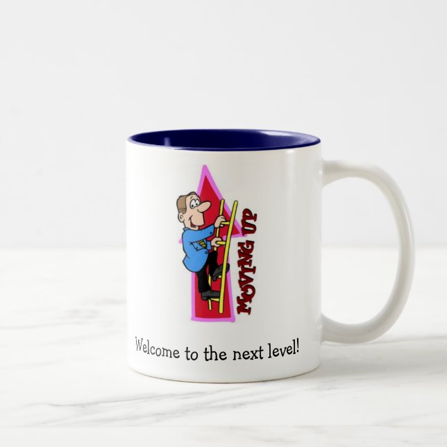 Tasse 2 Couleurs Accueil au prochain niveau ! (Droit)