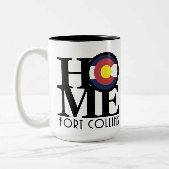 Tasse 2 Couleurs ACCUEIL Fort Collins 15oz (Gauche)