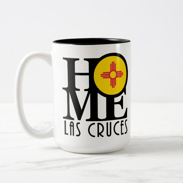 Tasse 2 Couleurs ACCUEIL Las Cruces NM 15oz (Gauche)