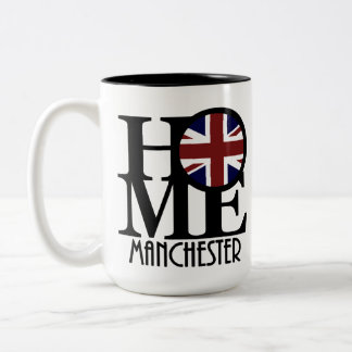 Tasse 2 Couleurs ACCUEIL Manchester Angleterre 15oz
