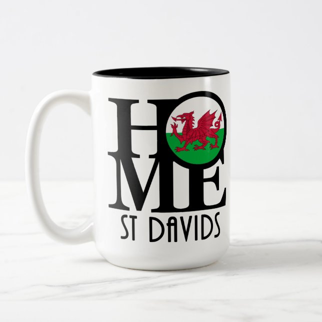 Tasse 2 Couleurs ACCUEIL St Davids 15oz (Gauche)