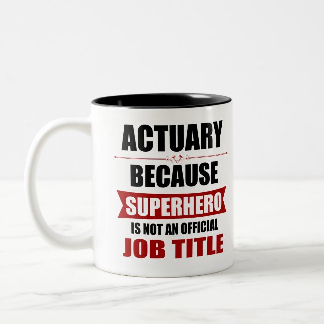 Tasse 2 Couleurs Actuary Superhero Novelty (Gauche)
