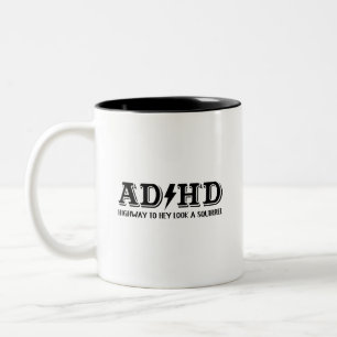 Tasse 2 Couleurs AD/HD : Autoroute pour aller chercher un café écur