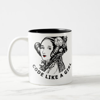 Tasse 2 Couleurs Ada Lovelace T-Shirt Code Comme Une Fille