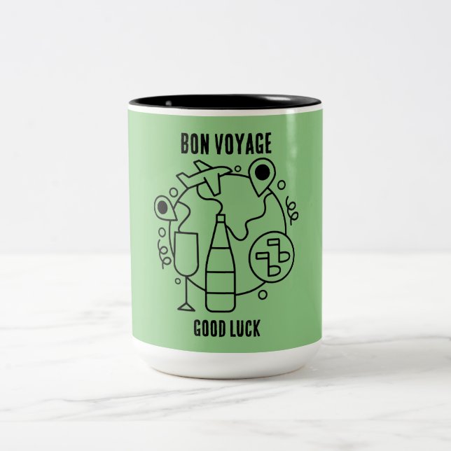 Tasse 2 Couleurs Adieu Bon Voyage (Centre)
