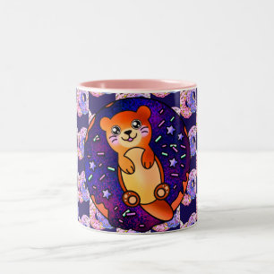 Tasse 2 Couleurs Adorable Baby Otter sur Donut galaxy