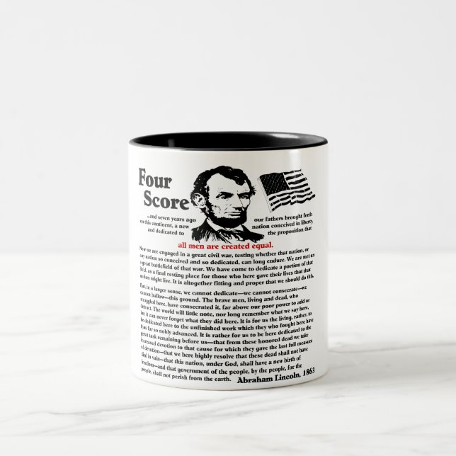 Tasse 2 Couleurs Adresse de Gettysburg (Centre)