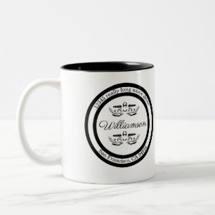 Tasse 2 Couleurs Adresse de retour personnalisée Cafés