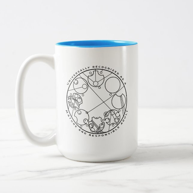 Tasse 2 Couleurs Adulte Responsable - Circulaire Gallifreyan (Gauche)