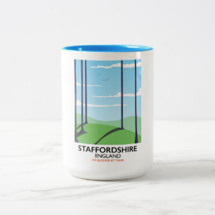 Tasse 2 Couleurs affiche de train Staffordshire Angleterre