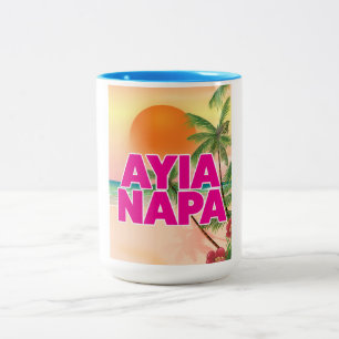 Tasse 2 Couleurs Affiche de vacances Ayia Napa