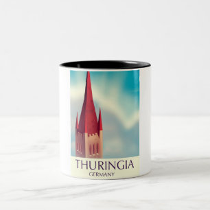 Tasse 2 Couleurs Affiche de voyage Allemagne Thuringe