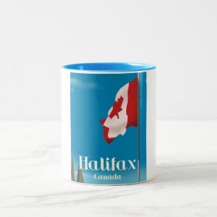 Tasse 2 Couleurs Affiche de voyage de Halifax Canada