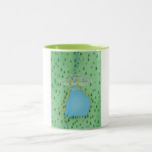 Tasse 2 Couleurs Affiche de voyage du lac Buttermere, district des