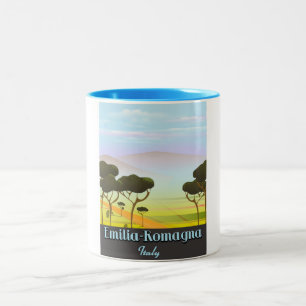 Tasse 2 Couleurs Affiche de voyage en Emilie-Romagne Italie