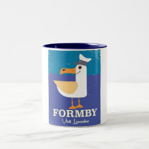 Tasse 2 Couleurs Affiche de voyage Fomby Lancashire mouette