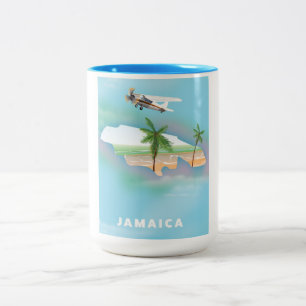 Tasse 2 Couleurs Affiche de voyage Jamaica Vintage