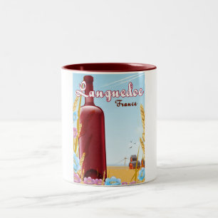 Tasse 2 Couleurs Affiche de voyage Languedoc France