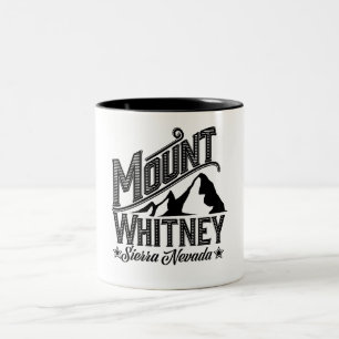 Tasse 2 Couleurs Affiche de voyage Mont Whitney Sierra Nevada