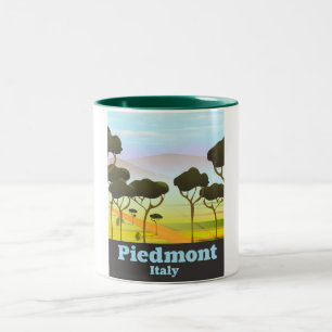 Tasse 2 Couleurs Affiche de voyage Piémont Italie