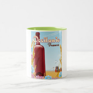 Tasse 2 Couleurs Affiche paysagère d'Occitanie France