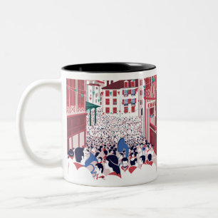 Tasse 2 Couleurs Affiche rétro bayonne