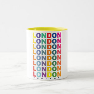 Tasse 2 Couleurs Affiche rétro Londres Angleterre