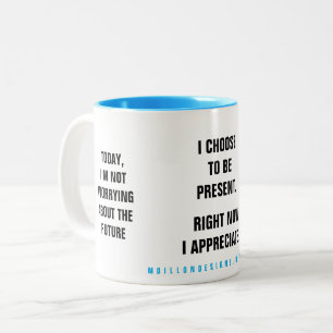 Tasse 2 Couleurs Affirmation Passé Présent Futur