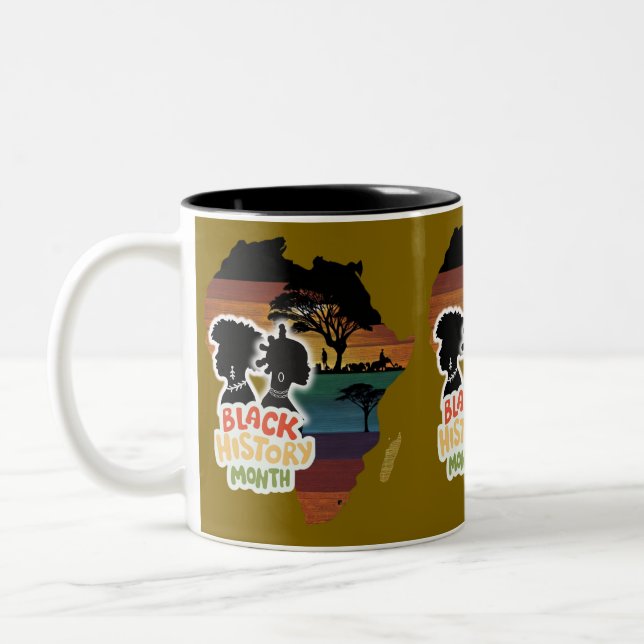 Tasse 2 Couleurs  African American History Month (Gauche)