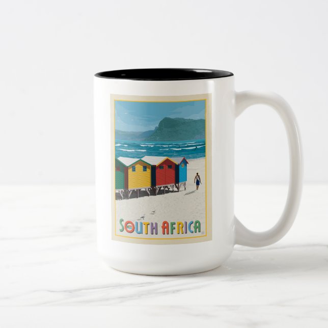 Tasse 2 Couleurs Afrique du Sud | Plage de Muizenberg (Droit)