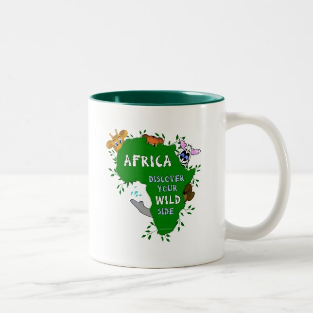 Tasse 2 Couleurs Afrique sauvage (Droit)