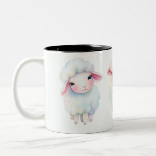 Tasse 2 Couleurs agneaux moelleux de printemps