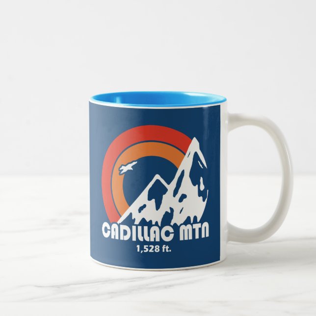 Tasse 2 Couleurs Aigle Soleil du Maine du Mont Cadillac (Droit)