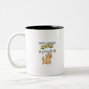 Tasse 2 Couleurs Aime les animaux tolère les gens