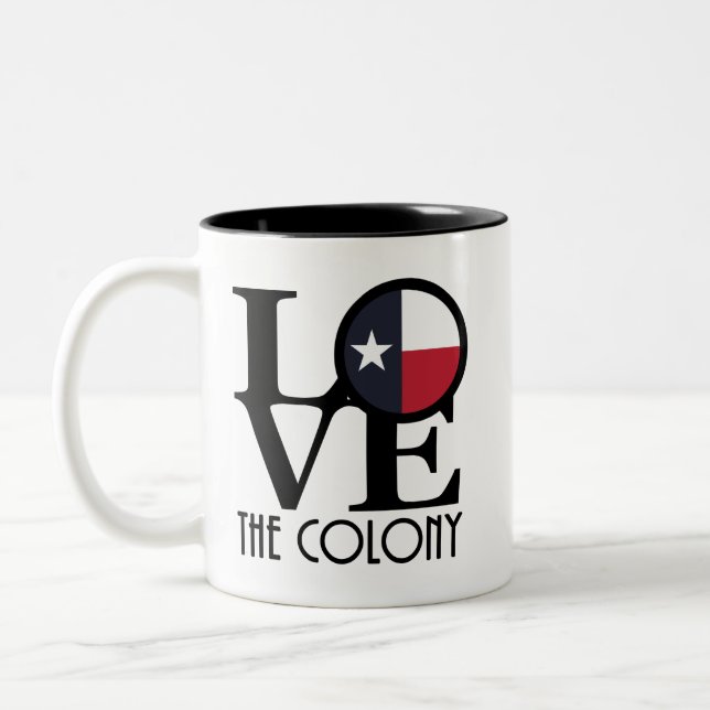 Tasse 2 Couleurs AIMER La Colonie Texas (Gauche)