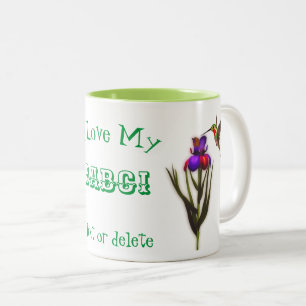 Tasse 2 Couleurs Aimer Mon Bébé Colibri Personnalisé