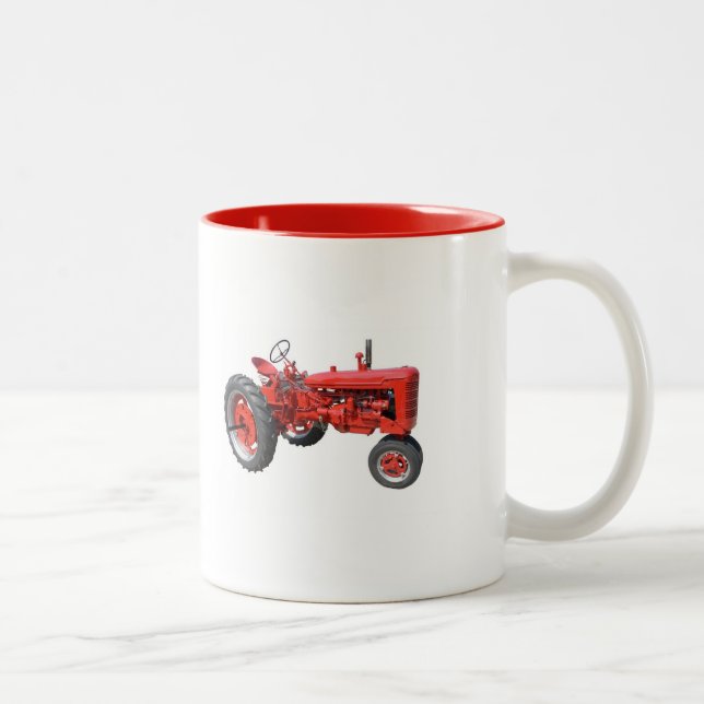 Tasse 2 Couleurs Aimez ces vieux tracteurs (Droit)