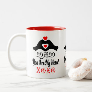 Tasse 2 Couleurs ☕ Aimez-Vous Papa, Vous êtes Mon Héros Fab