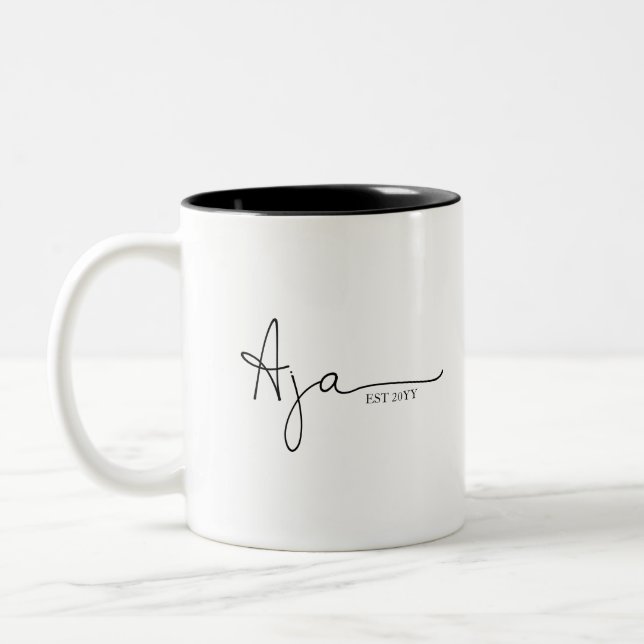 Tasse 2 Couleurs Aja créé | Cadeau grand-père (Gauche)